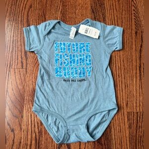 NWT ‘Future Fishing Buddy’ Rabbit Skins Baby Boy Bodysuit - Size 18 months